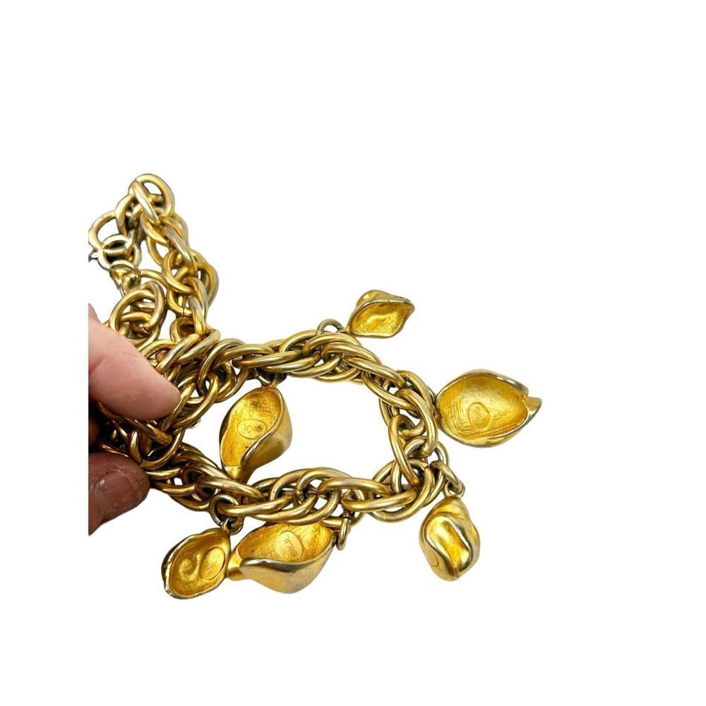 Vtg Kenneth Jay Lane Graduated Gold Chucky Neckla… - image 6